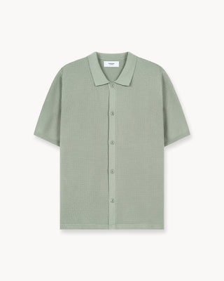 Camiseta de Manga Corta de Malla (Verde Claro)