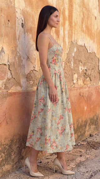 Corset-Style Midi Dress Odette