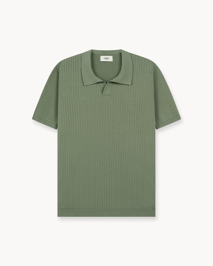 Camiseta Polo de Tejido Amplio (Verde)