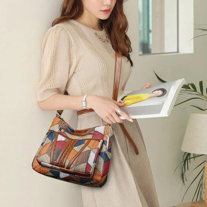 Solara | Bolso de cuero con diseño de mosaico
