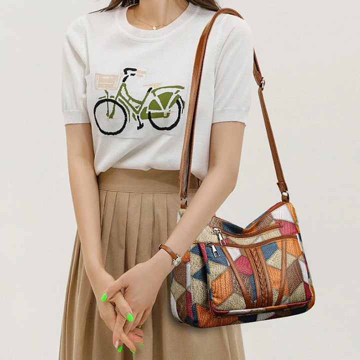 Solara | Bolso de cuero con diseño de mosaico