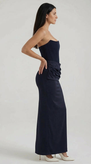 Vestido largo estilo corsé Fiorella