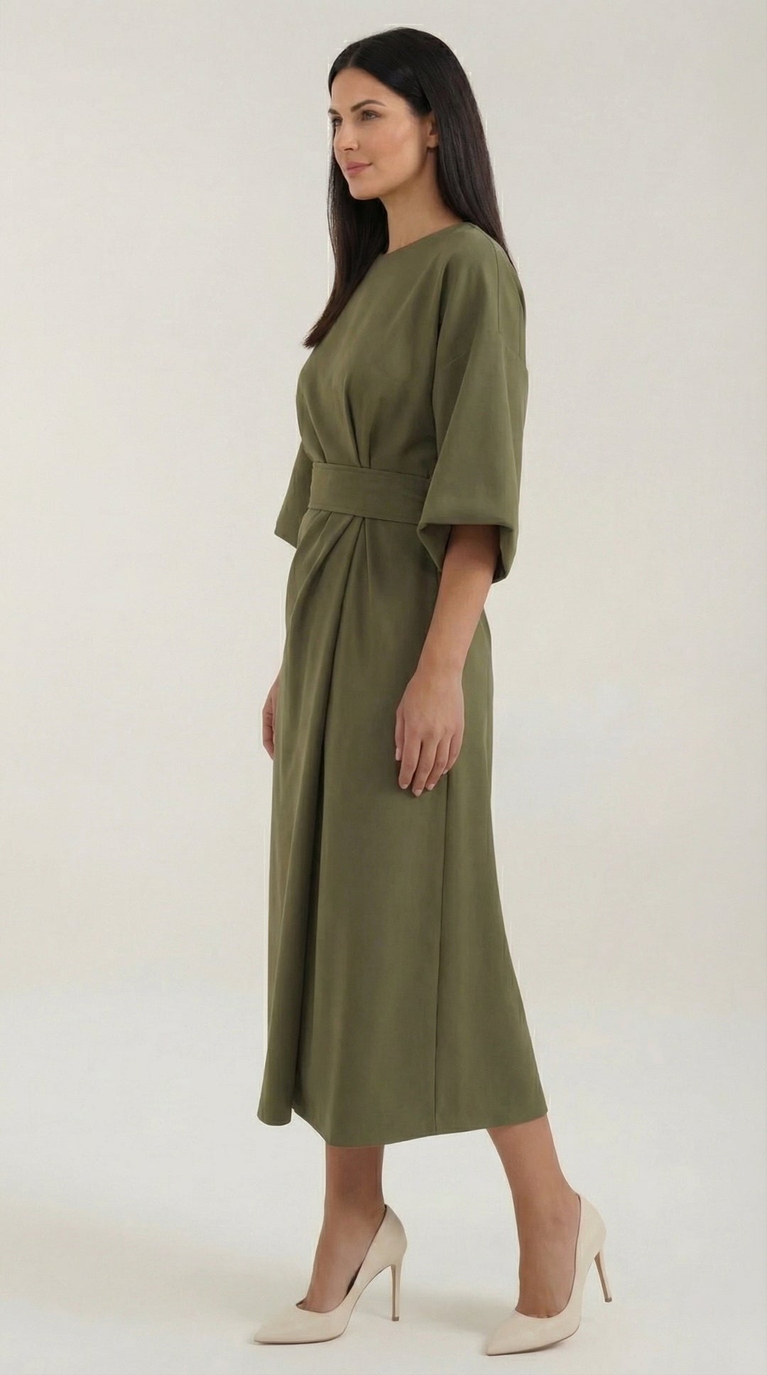 Vestido largo Ana con cinturón