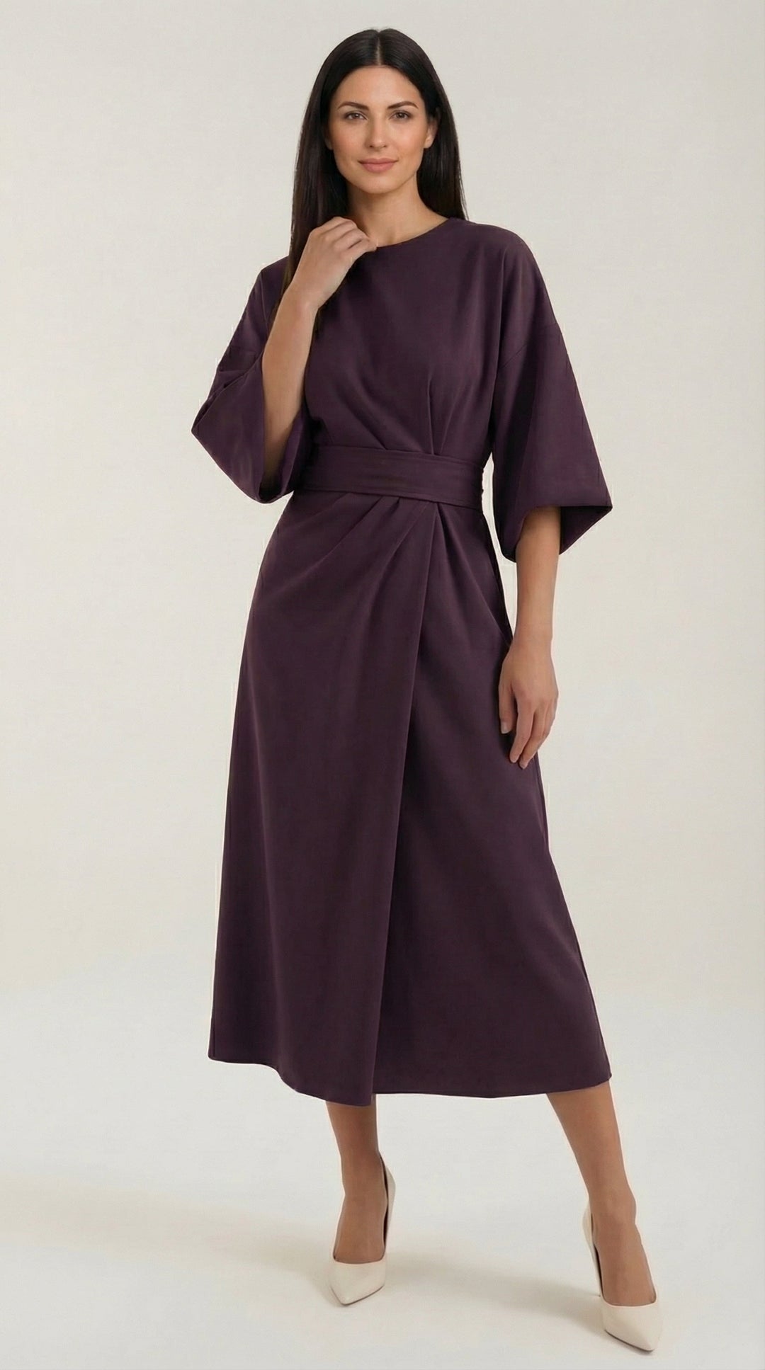 Vestido largo Ana con cinturón