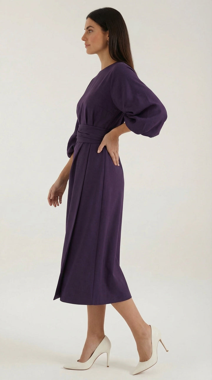 Vestido largo Ana con cinturón
