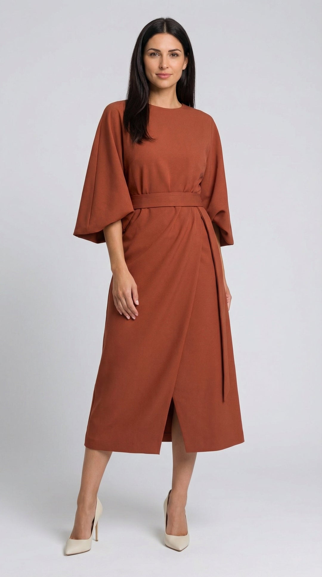 Vestido largo Ana con cinturón