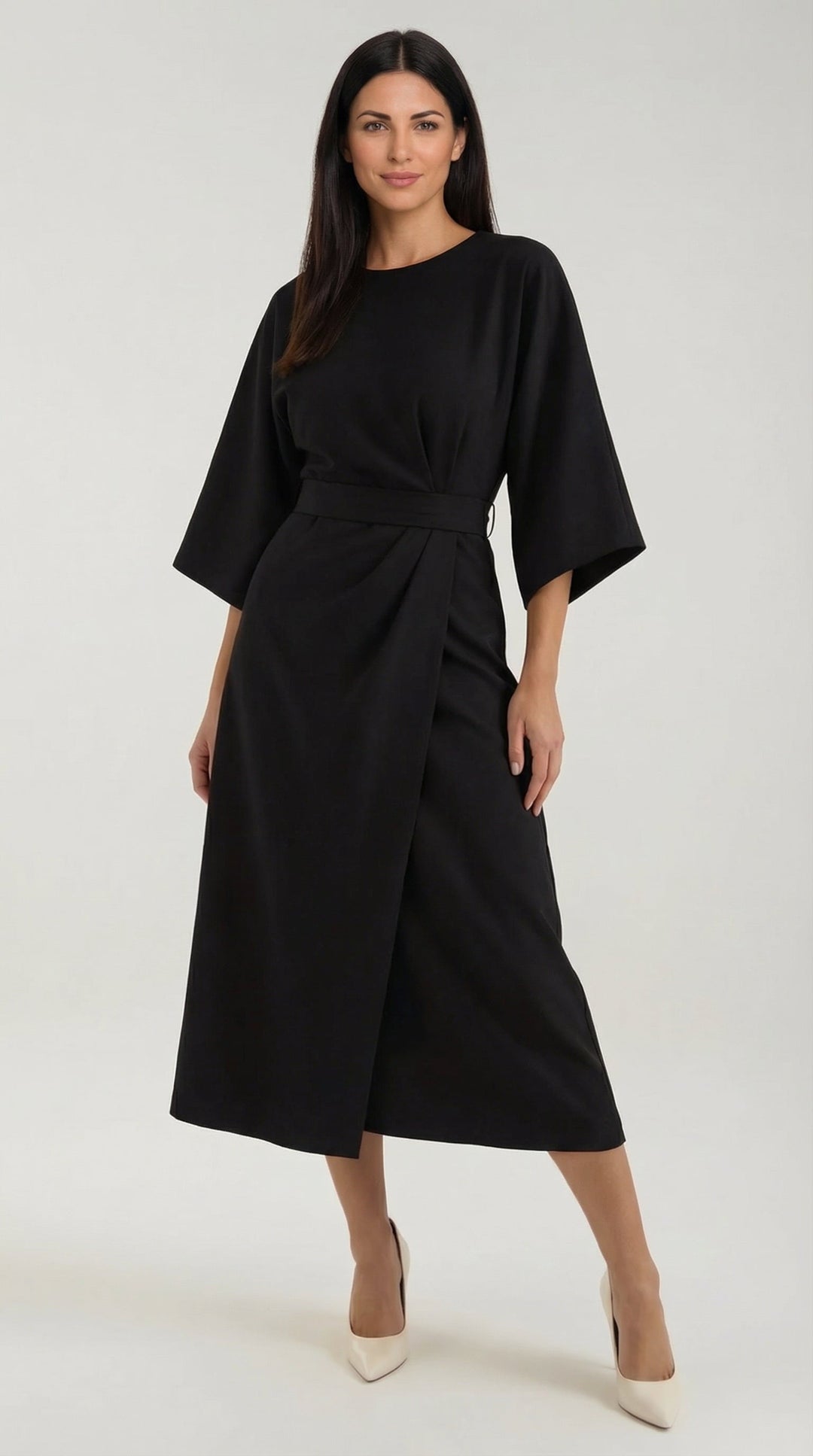 Vestido largo Ana con cinturón