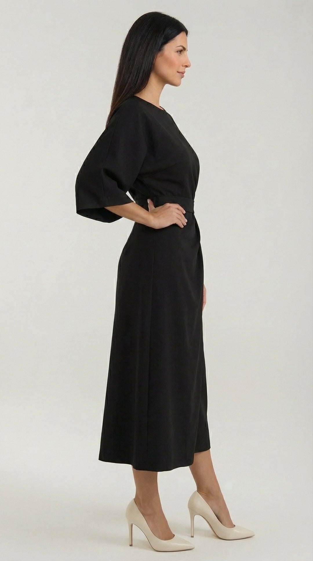 Vestido largo Ana con cinturón