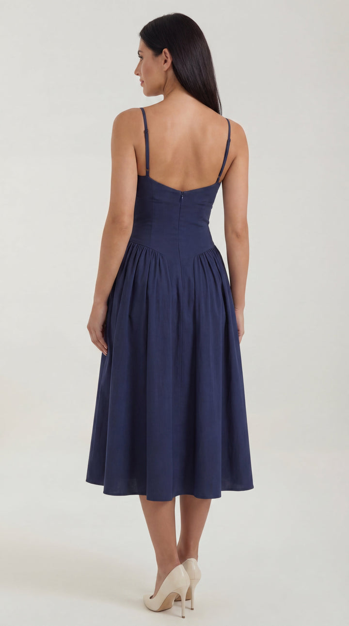 Corset-Style Midi Dress Odette