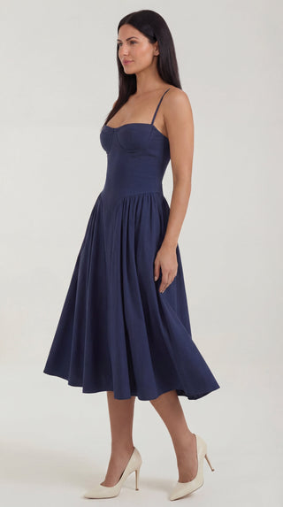 Corset-Style Midi Dress Odette