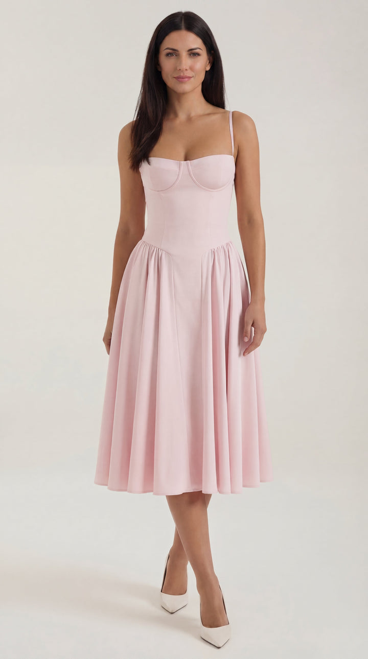 Corset-Style Midi Dress Odette