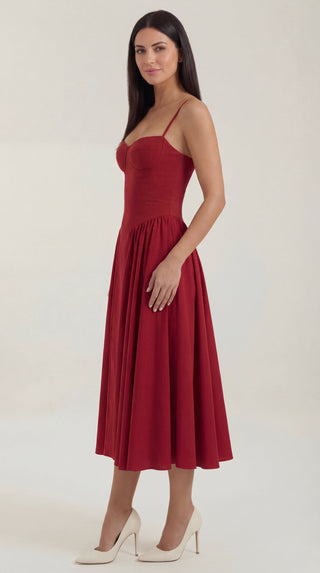 Corset-Style Midi Dress Odette