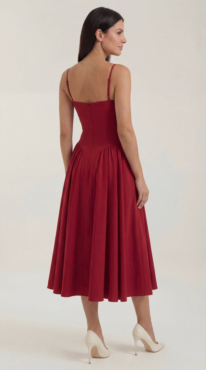 Corset-Style Midi Dress Odette