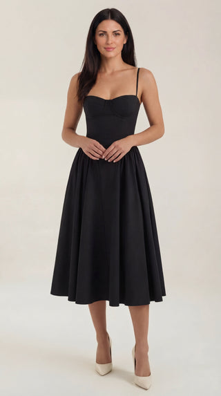 Corset-Style Midi Dress Odette