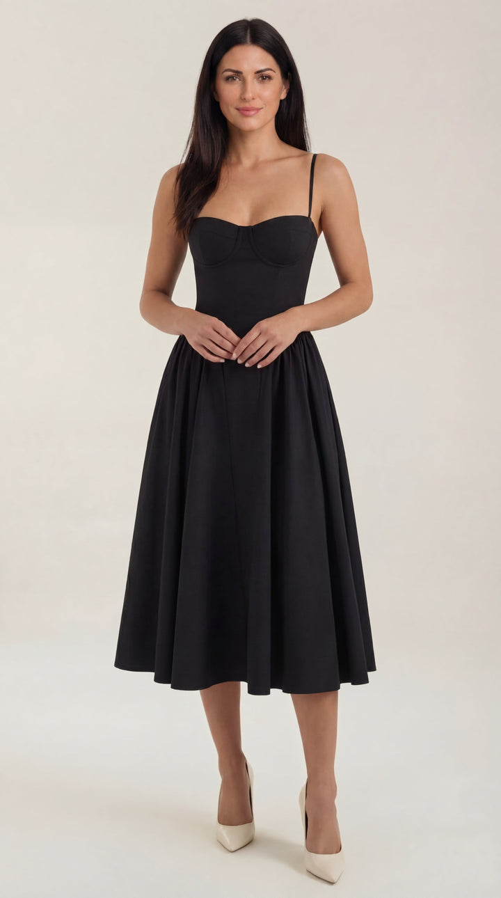 Corset-Style Midi Dress Odette