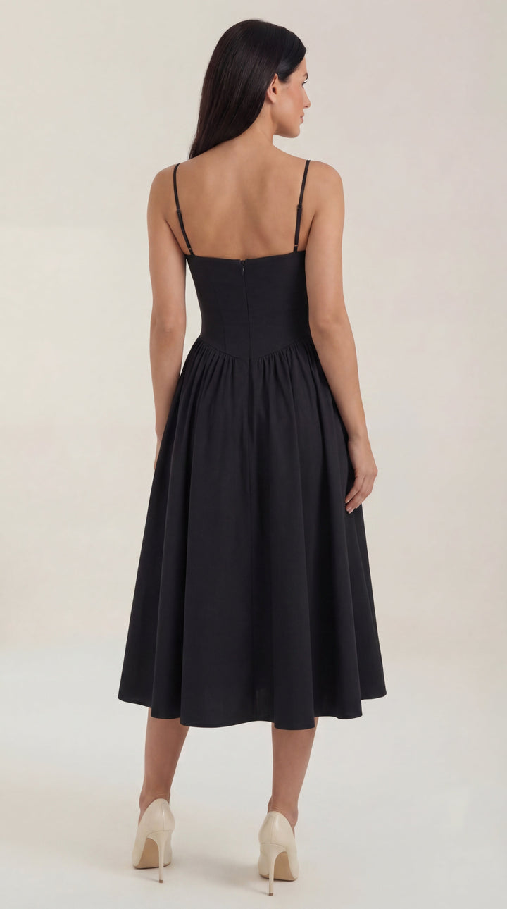 Corset-Style Midi Dress Odette