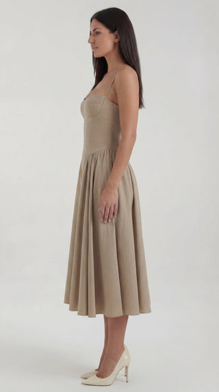Corset-Style Midi Dress Odette
