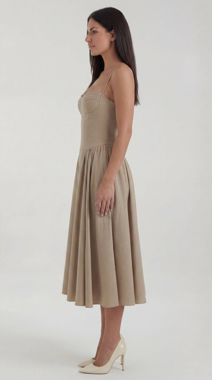 Corset-Style Midi Dress Odette