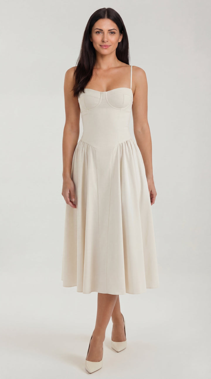 Corset-Style Midi Dress Odette