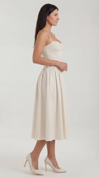Corset-Style Midi Dress Odette