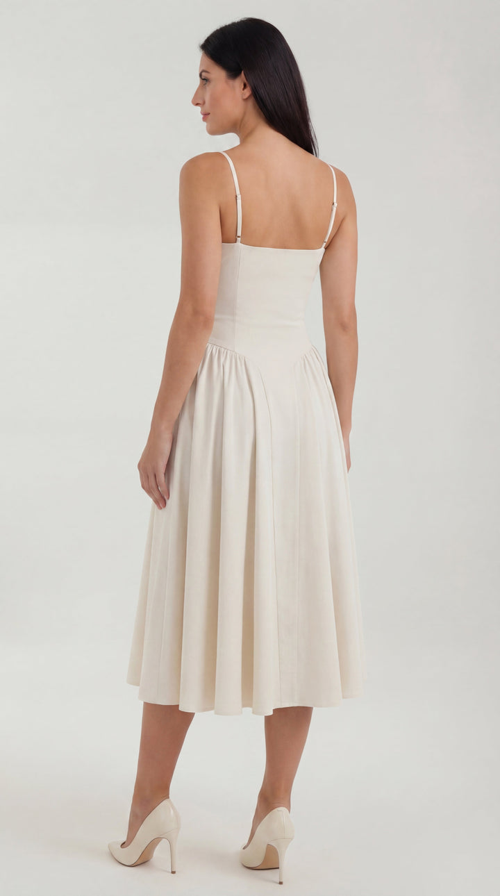 Corset-Style Midi Dress Odette