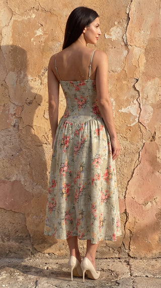 Corset-Style Midi Dress Odette