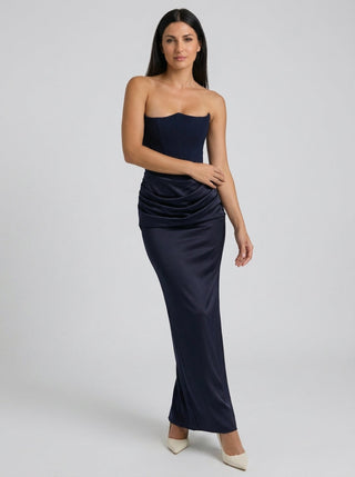 Vestido largo estilo corsé Fiorella