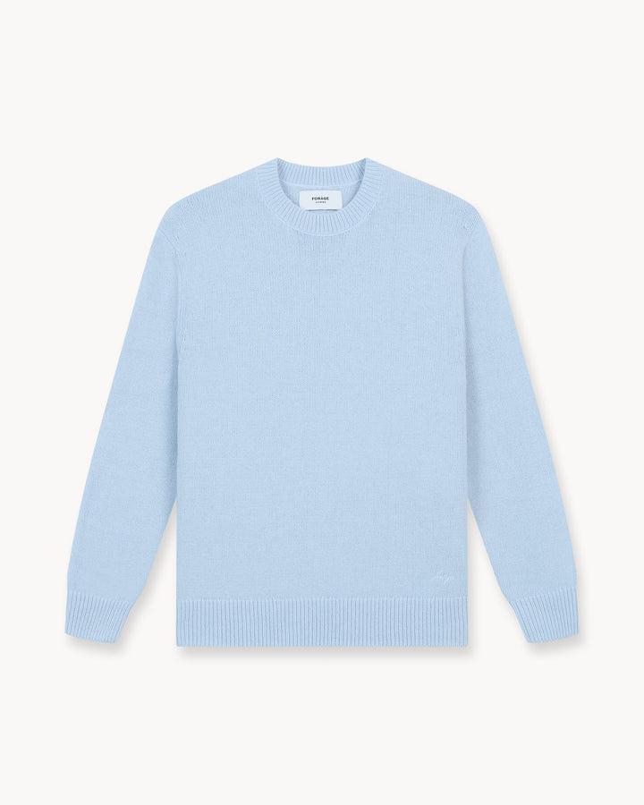 Suéter de Punto de Lana (Color Azul Claro)