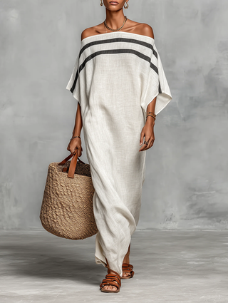 Marta | Maxi vestido con hombros al descubierto