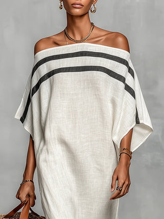 Marta | Maxi vestido con hombros al descubierto