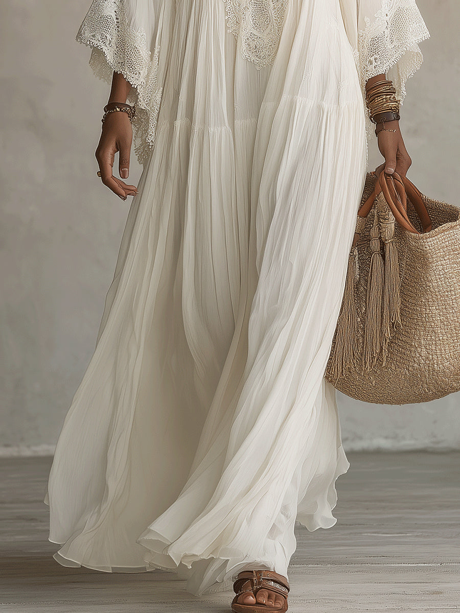 Carla | Vestido Chic con Mangas de Murciélago