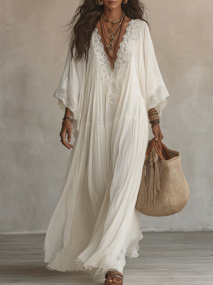 Carla | Vestido Chic con Mangas de Murciélago