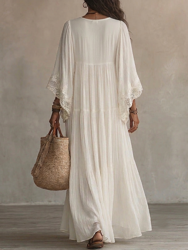 Carla | Vestido Chic con Mangas de Murciélago