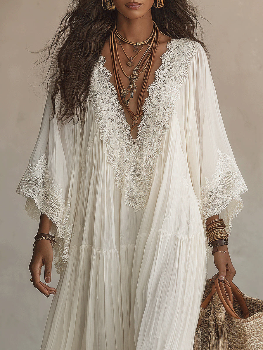 Carla | Vestido Chic con Mangas de Murciélago