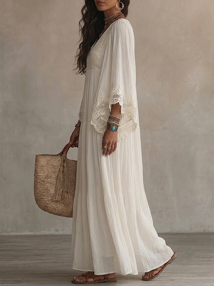 Carla | Vestido Chic con Mangas de Murciélago