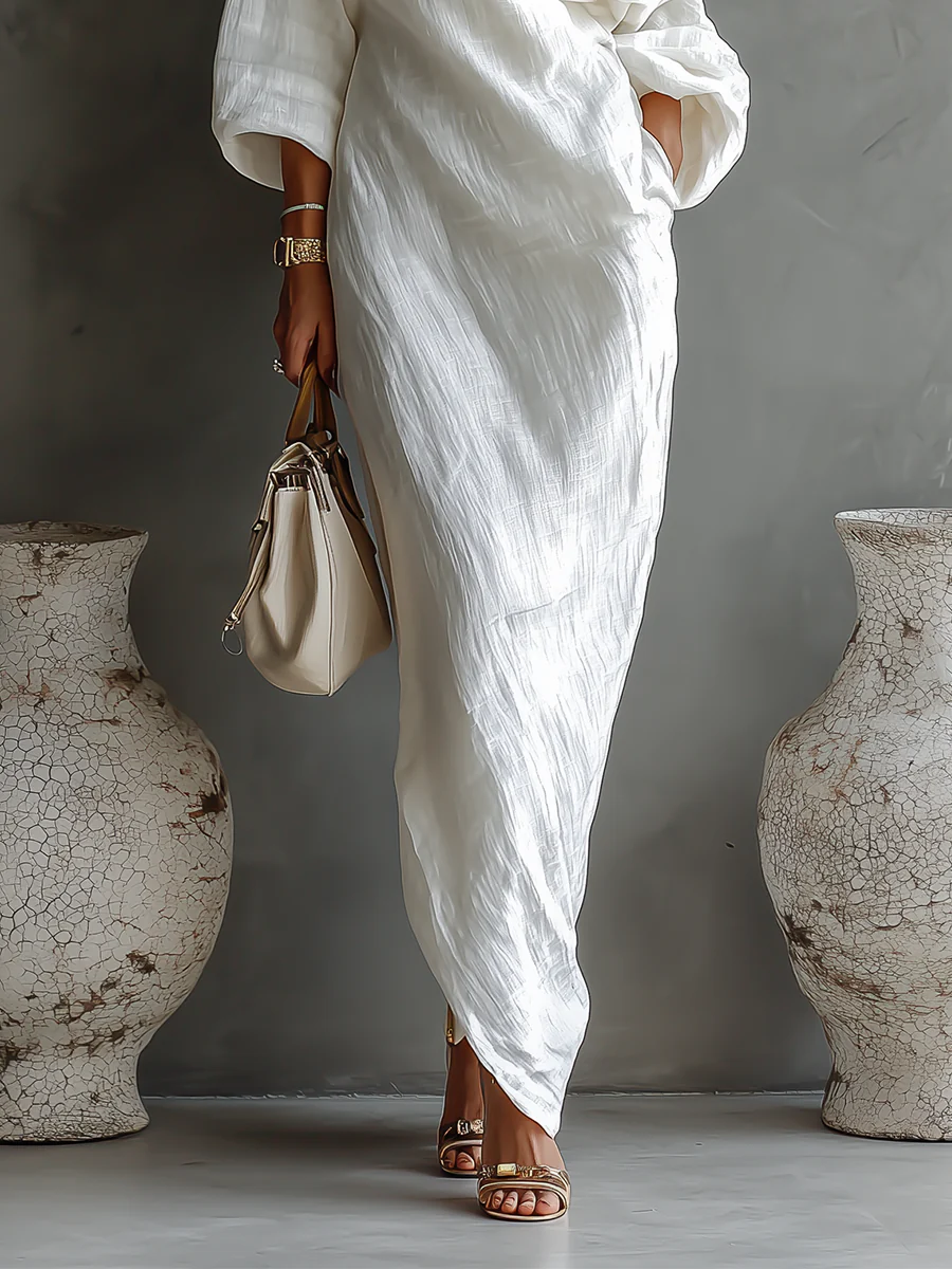 Aurora | Vestido Chic de Hombro Descubierto