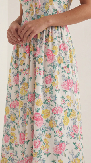 Vestido midi Cassiopeia con escote en V