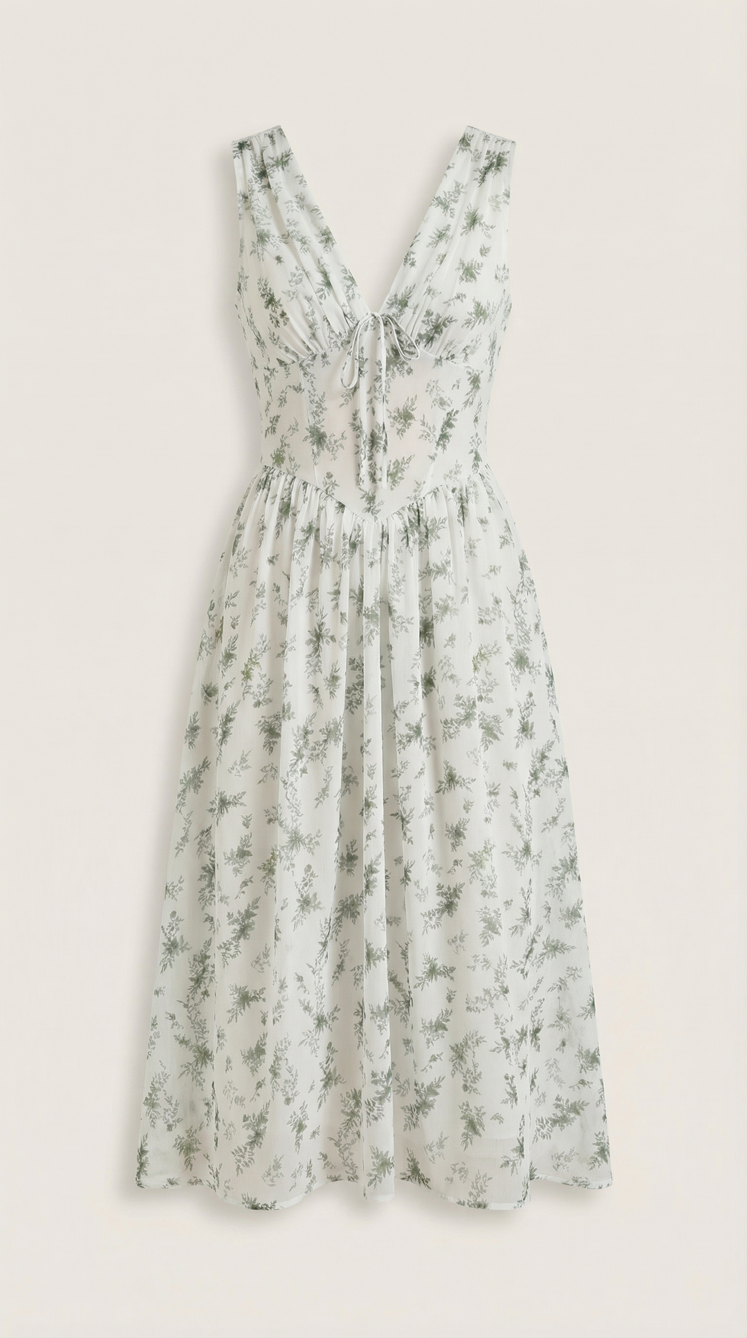 Vestido midi Cassiopeia con escote en V