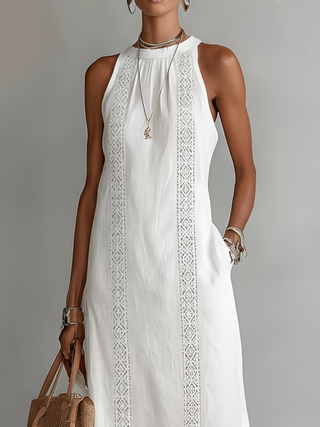 Jimena | Elegante Vestido Midi con Cuello Mao