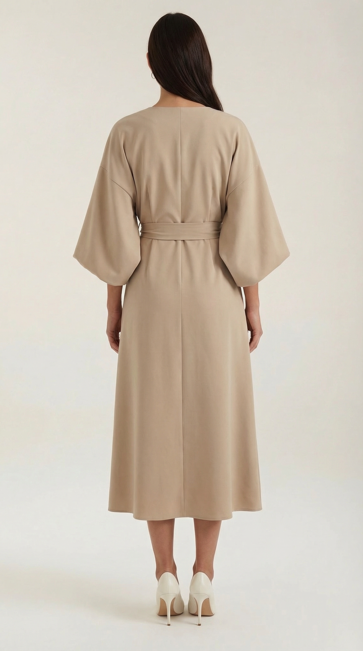 Vestido largo Ana con cinturón