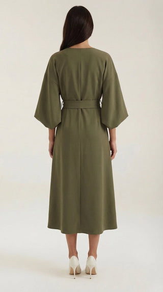 Vestido largo Ana con cinturón