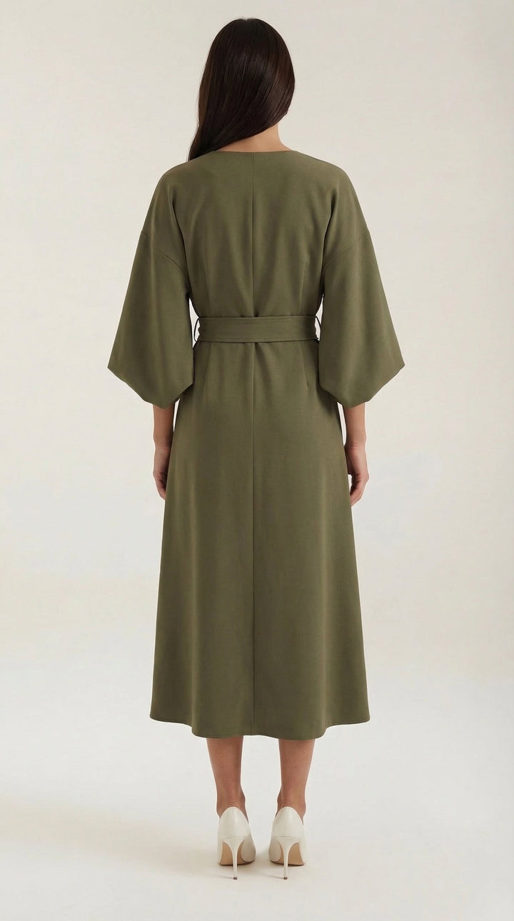 Vestido largo Ana con cinturón
