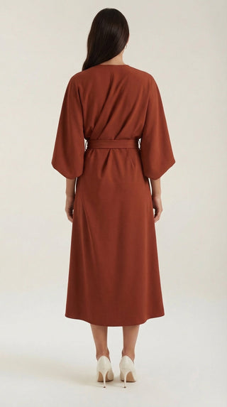 Vestido largo Ana con cinturón