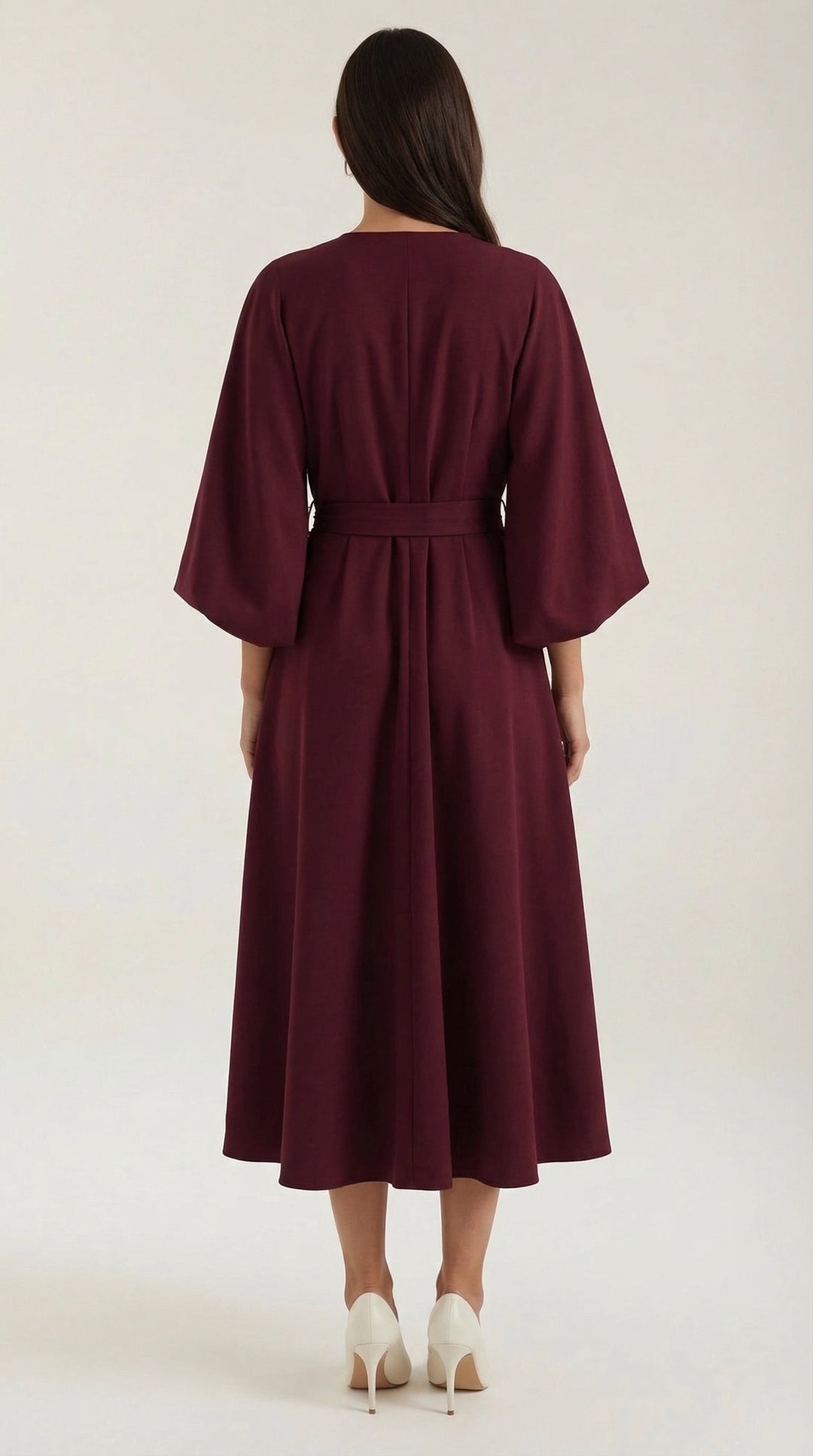 Vestido largo Ana con cinturón