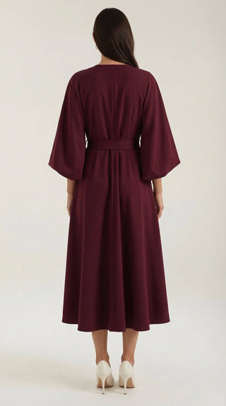 Vestido largo Ana con cinturón