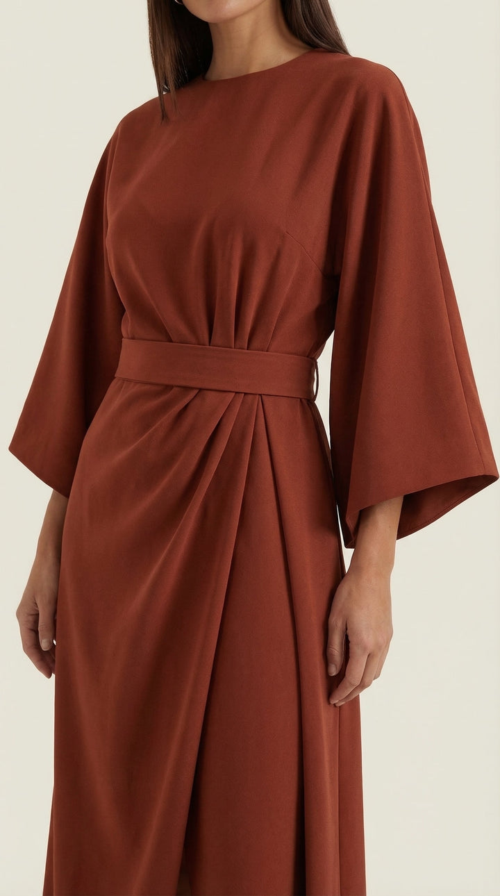 Vestido largo Ana con cinturón