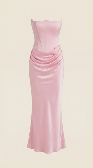 Vestido largo estilo corsé Fiorella