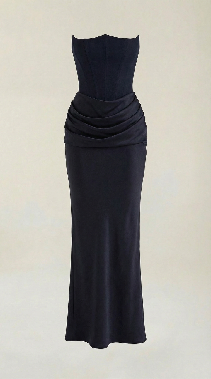 Vestido largo estilo corsé Fiorella