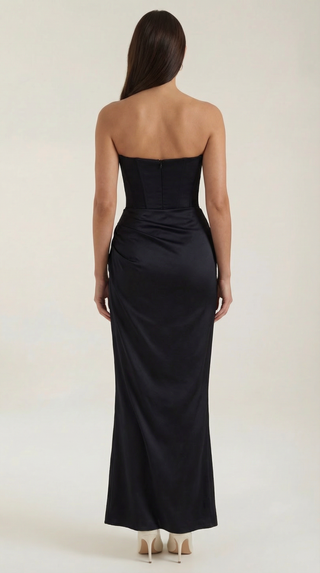 Vestido largo estilo corsé Fiorella