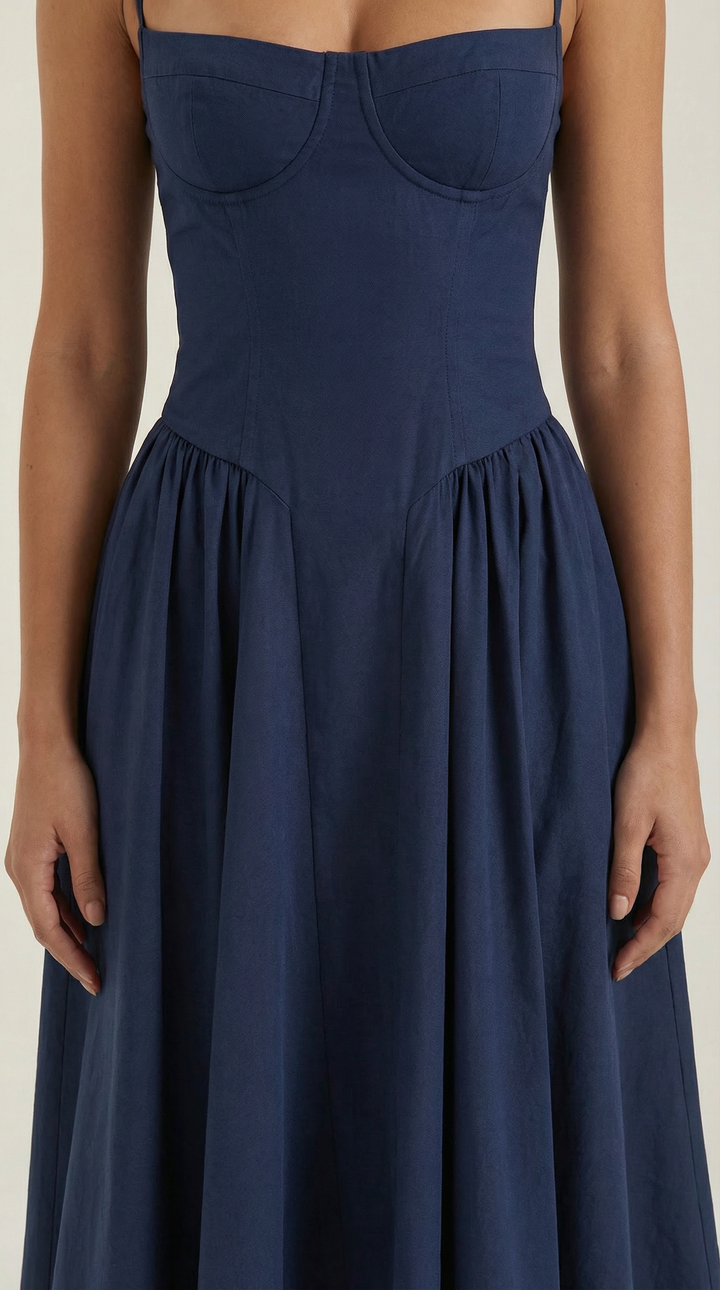 Corset-Style Midi Dress Odette